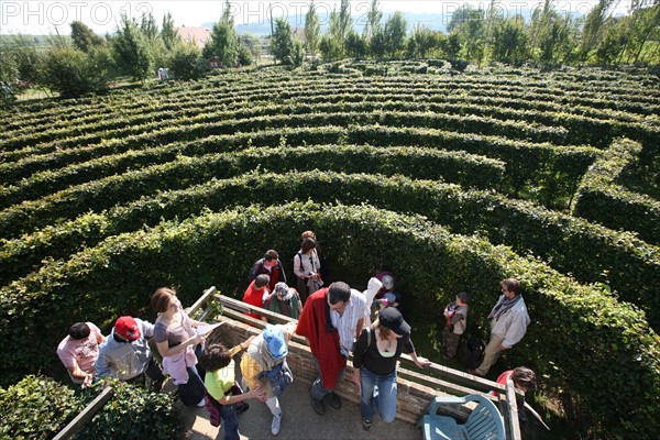 France, Haute Normandie, Seine Maritime, pays de bray, massy, labyrinthe vegetal artmazia, fonde par l'artiste Geoff Troll,