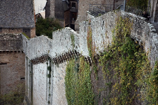 France, Basse Normandie, Manche, pays de la baie du Mont-Saint-Michel, le Mont-Saint-Michel, remparts