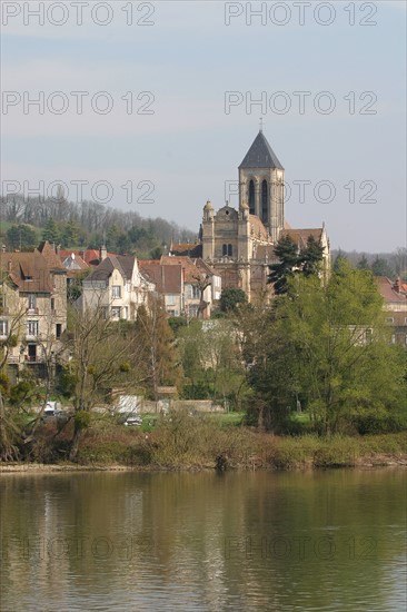 France, ile de france, val d'oise, vetheuil, la seine, eglise, impressionnistes, claude monet, paysage,