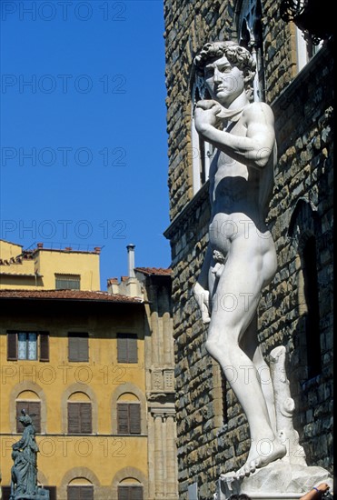 Italie, toscane, florence, firenze, renaissance italienne, palazzo vecchio, palais vieux, hotel de ville, david, michel ange, sculpture, place de la seigneurie,