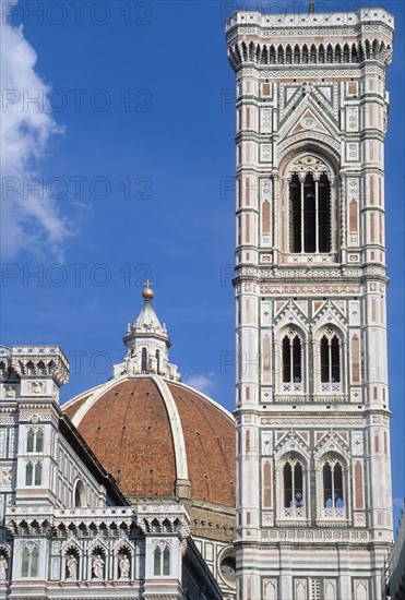 Italie, toscane, florence, firenze, renaissance italienne, santa maria del fiore, campanile de giotto, marbre, duomo, le dome, brunelleschi,