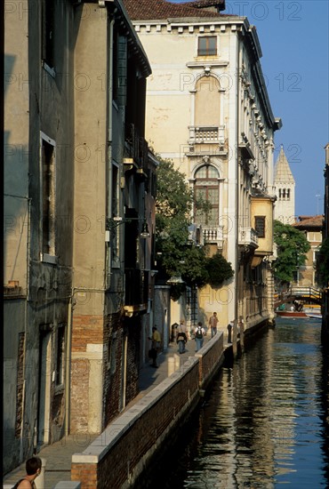 Italie, venise, canal, tourisme, habitat traditionnel, maisons, eau,