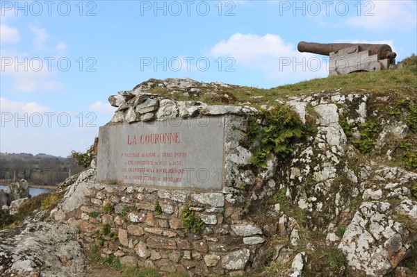 France, Bretagne, Morbihan, la roche bernard, vilaine, ville, port, promontoire, rocher, canon, la couronne,