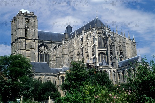 France, region pays de loire, sarthe, le mans, cathedrale, chevet, edifice religieux,