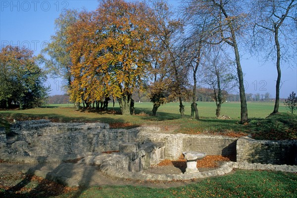 France, region picardie, oise, valois, champlieu, site archeologique, ruines gallo romaines, antiquite,