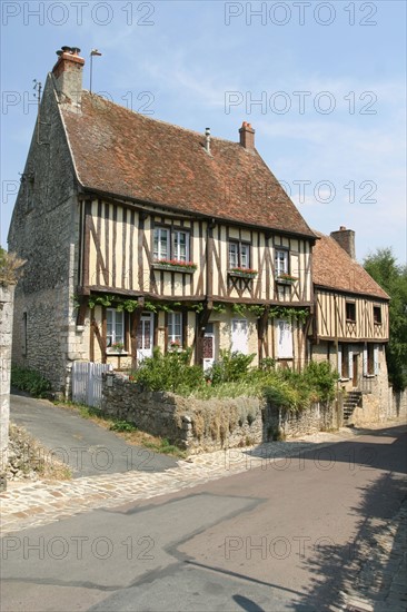 France, region ile de france, seine et marne, provins, cite medievale, maison, colombages, pans de bois,