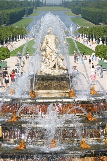 France, region ile de france, yvelines, versailles, parc du chateau, grandes eaux de versailles, spectacle, fontaines, jets d'eau, sculpture, statues, jets d'eau,