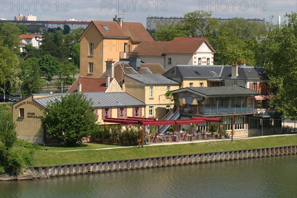 France, region ile de france, yvelines, chatou, l'ile aux impressionnistes, artistes, peinture, seine, village, maison fournaise,