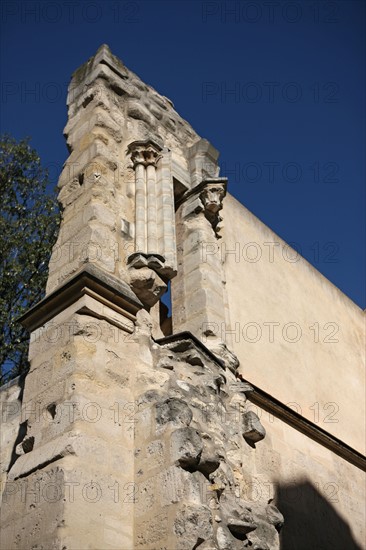 France, ile de france, paris 5e arrondissement, eglise saint julien le pauvre, detail vestige, chapiteau, religion catholique rite melkite grec,