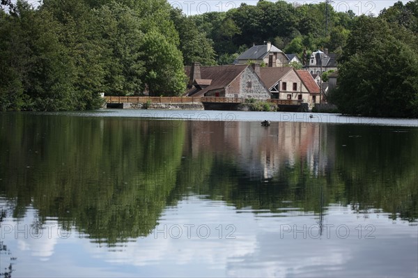 France, Basse Normandie, orne, pays d'ouche, aube, la grosse forge, mettallurgie, musee, etang, retenue d'eau,