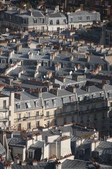 France, ile de france, paris 18e arrondissement, butte montmartre, basilique du sacre coeur, panorama depuis le dome, vue generale, paysage urbain, toits de la ville,