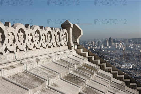 France, ile de france, paris 18e arrondissement, butte montmartre, basilique du sacre coeur, panorama depuis le dome, vue generale, paysage urbain,