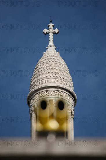 France, ile de france, paris 18e arrondissement, butte montmartre, basilique du sacre coeur, vue generale,