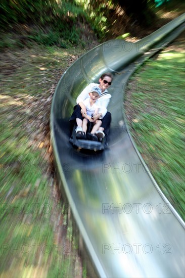 France, Haute Normandie, seine maritime, plateau de caux maritime, lac de caniel, base nautique et de loisirs, plage, nautisme, sports, luge d'ete,