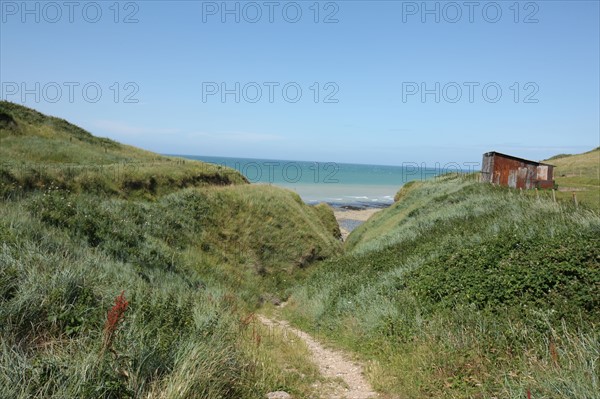 France, Haute Normandie, seine maritime, l'echelle saint martin, plateau de caux maritime, sortie pedagogique sur l'estran,