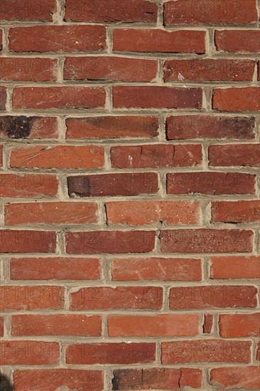 France, paris, detail d'un mur de briques, materiau de construction, maison, terre cuite,