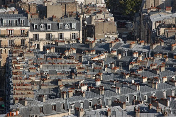 paris, Zinc roofing and earthware chimney