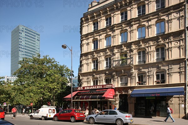 France, Ile de France, paris 5e arrondissement, rue linne, immeuble, vue sur la faculte de jussieu,