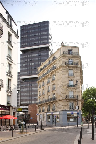 France, Ile de France, paris 13e arrondissement, rue de tolbiac, carrefour avec la rue baudricourt,