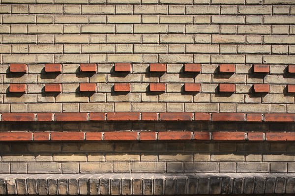 France, Detail of the school facade de la tombe issoire