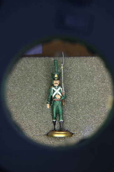 France, Haute Normandie, eure, les barils, palais de la miniature, figurine de plomb de la revolution a la fin du premier empire, claude alexandre, fondeur orfevre, musee, artisanat d'art,