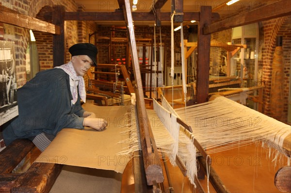 France, Haute Normandie, eure, pays du roumois, routot, maison du lin en normandie, musee, textile, linge, agriculture,