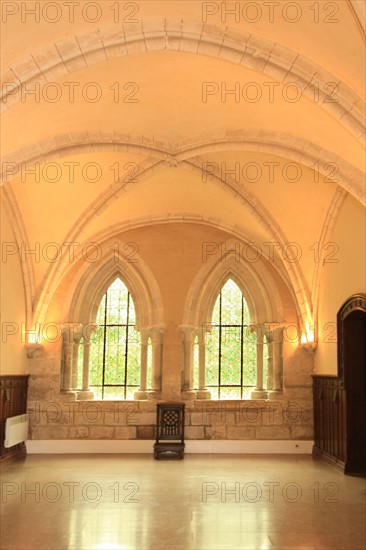 France, Haute Normandie, eure, pont de l'arche, abbaye de bonport, monument historique, abbaye cistercienne, salle du chapitre,