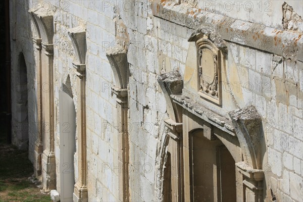 France, Haute Normandie, eure, pont de l'arche, abbaye de bonport, monument historique, abbaye cistercienne, vestiges de l'ancien cloitre,