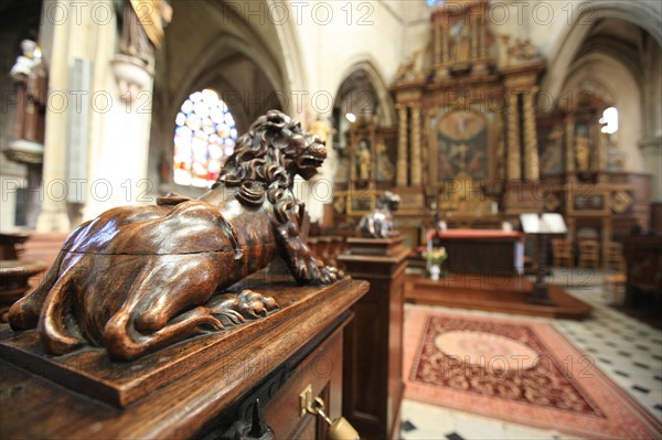 France, Haute Normandie, eure, pont de l'arche, pays de seine et eure, habitat, patrimoine, eglise notre dame des arts, stalles du choeur,