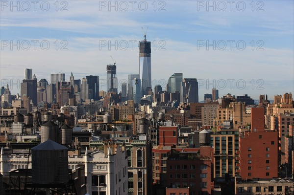 usa, etat de New York, New York City, Manhattan, tours, depuis la terrasse de l'hotel Four Points by Sheraton, 160W 25th street, reservoirs,