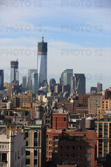 usa, etat de New York, New York City, Manhattan, tours, depuis la terrasse de l'hotel Four Points by Sheraton, 160W 25th street, reservoirs,