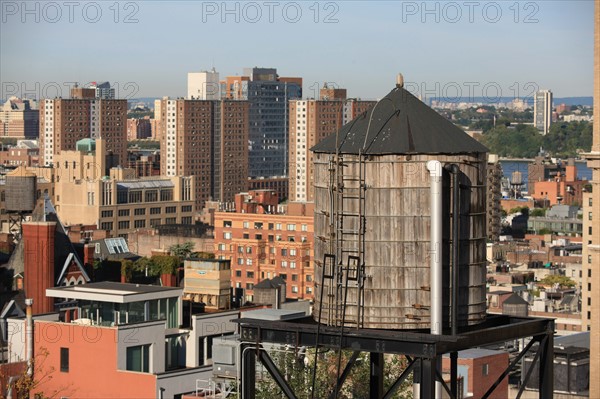 usa, etat de New York, New York City, Manhattan, tours, depuis la terrasse de l'hotel Four Points by Sheraton, 160W 25th street, reservoirs,