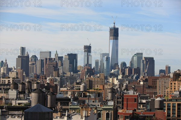 usa, etat de New York, New York City, Manhattan, Chelsea, buildings, reservoirs, depuis la terrasse de de l'hotel Four Points by Sheraton, 160W 25th, empire state,