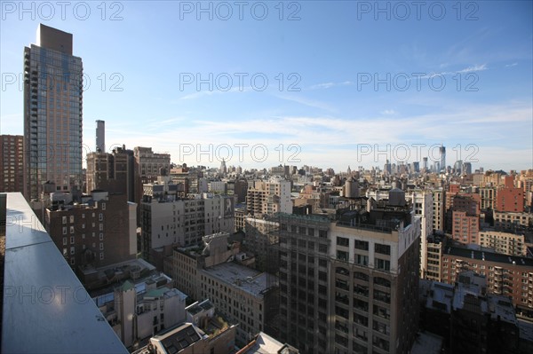 usa, etat de New York, New York City, Manhattan, Chelsea, buildings, reservoirs, depuis la terrasse de de l'hotel Four Points by Sheraton, 160W 25th,