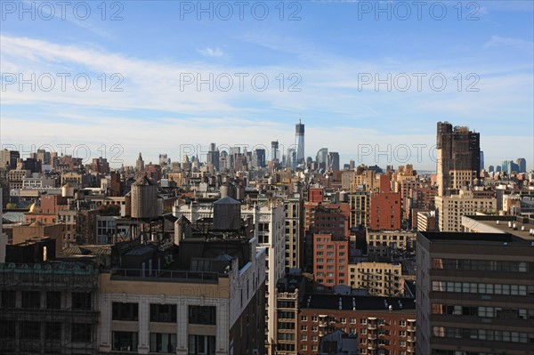 usa, etat de New York, New York City, Manhattan, Chelsea, buildings, reservoirs, depuis la terrasse de de l'hotel Four Points by Sheraton, 160W 25th,