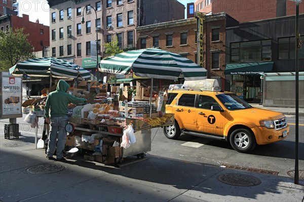 usa, etat de New York, New York City, Manhattan, Chelsea, buildings, rue, 8th avenue, vendeur ambulant,