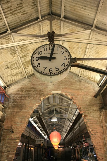 usa, state of New York, NYC, Manhattan, Chelsea, market, horloge,