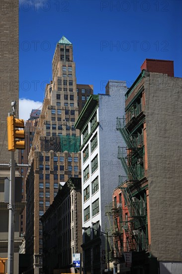 usa, state of New York, NYC, Manhattan, Soho, escaliers,