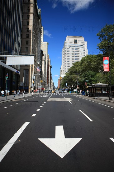 usa, state of New York, NYC, Manhattan, financial district, building, Broadway, feux,