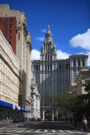 usa, state of New York, NYC, Manhattan, Broadway, building, mairie,