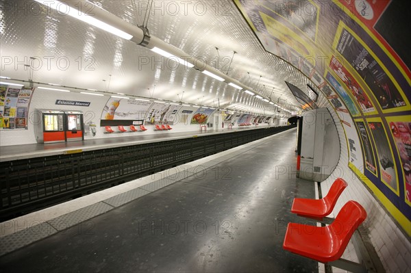 Station de métro Etienne Marcel à Paris