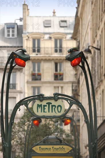 France, ile de france, paris 2e arrondissement, metro reaumur sebastopol, Hector Guimard, 
Date : 2011-2012