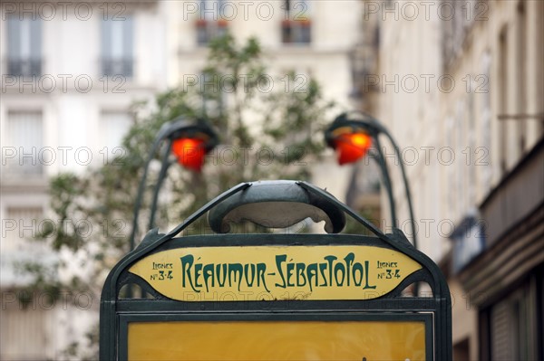 France, ile de france, paris 2e arrondissement, metro reaumur sebastopol, Hector Guimard, 
Date : 2011-2012