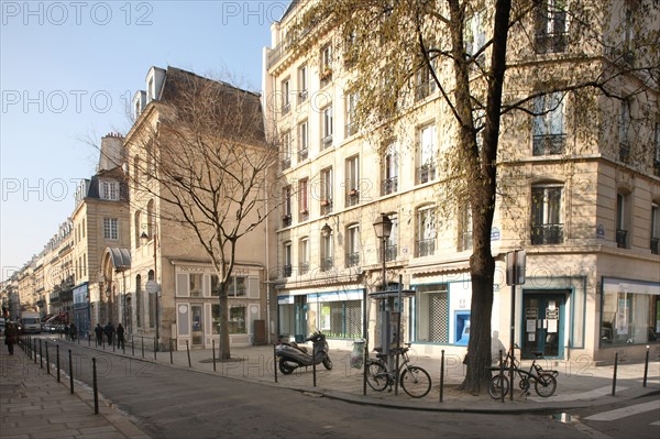 France, ile de france, paris 3e arrondissement, le marais, rue des archives, place a  l'angle de la rue de braque, hotel particulier, 
Date : 2011-2012