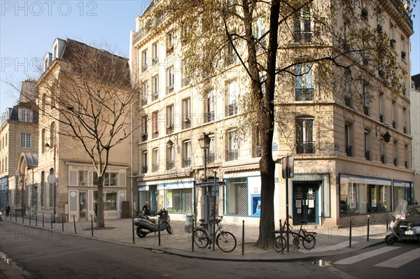 France, ile de france, paris 3e arrondissement, le marais, rue des archives, place a  l'angle de la rue de braque, hotel particulier, 
Date : 2011-2012