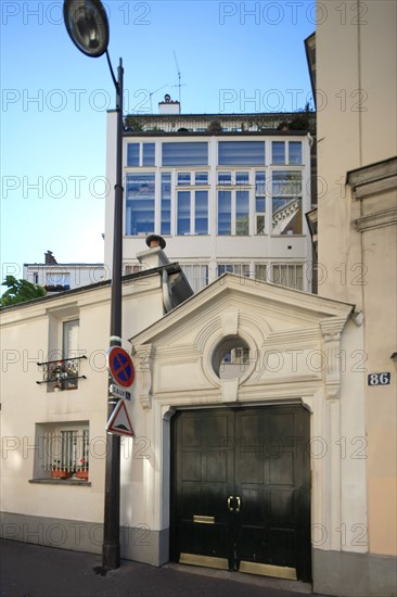 france, region ile de france, paris 14e arrondissement, montparnasse, rue notre dame des champs, maison n86 atelier de fernand leger.
Date : 2011-2012