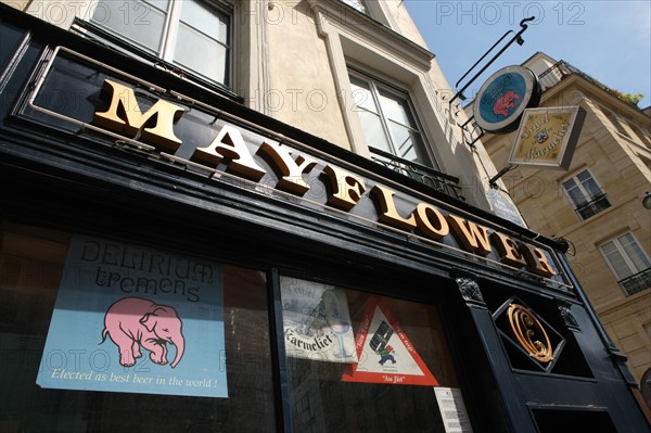 France, ile de france, paris 5e arrondissement, 39 rue descartes, pub, bar, le mayflower.
Date : 2011-2012