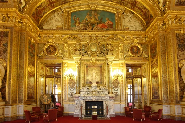 France, ile de france, paris 6e arrondissement, rue de vaugirard, palais du luxembourg, senat, salle des conferences, institution, parlement, republique, buste de marianne.
Date : 2011-2012