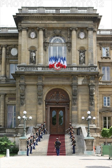 France, ile de france, paris, 7e arrondissement, quai d'orsay, ministere des affaires etrangeres, garde republicaine.
Date : 2011-2012