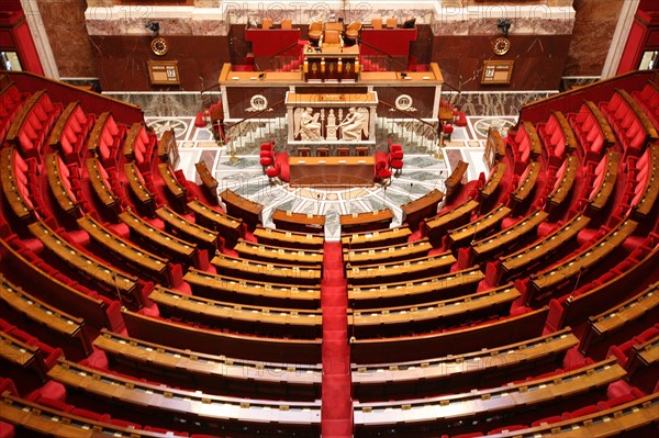 France, ile de france, paris 7e arrondissement, assemblee nationale, palais bourbon, hemicycle, chambre des deputes, institution, republique, parlement

Date : 2011-2012